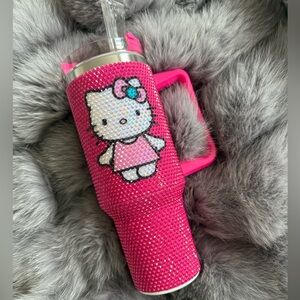 Rhinestone Hello Kitty Pink Sparkle Tumbler